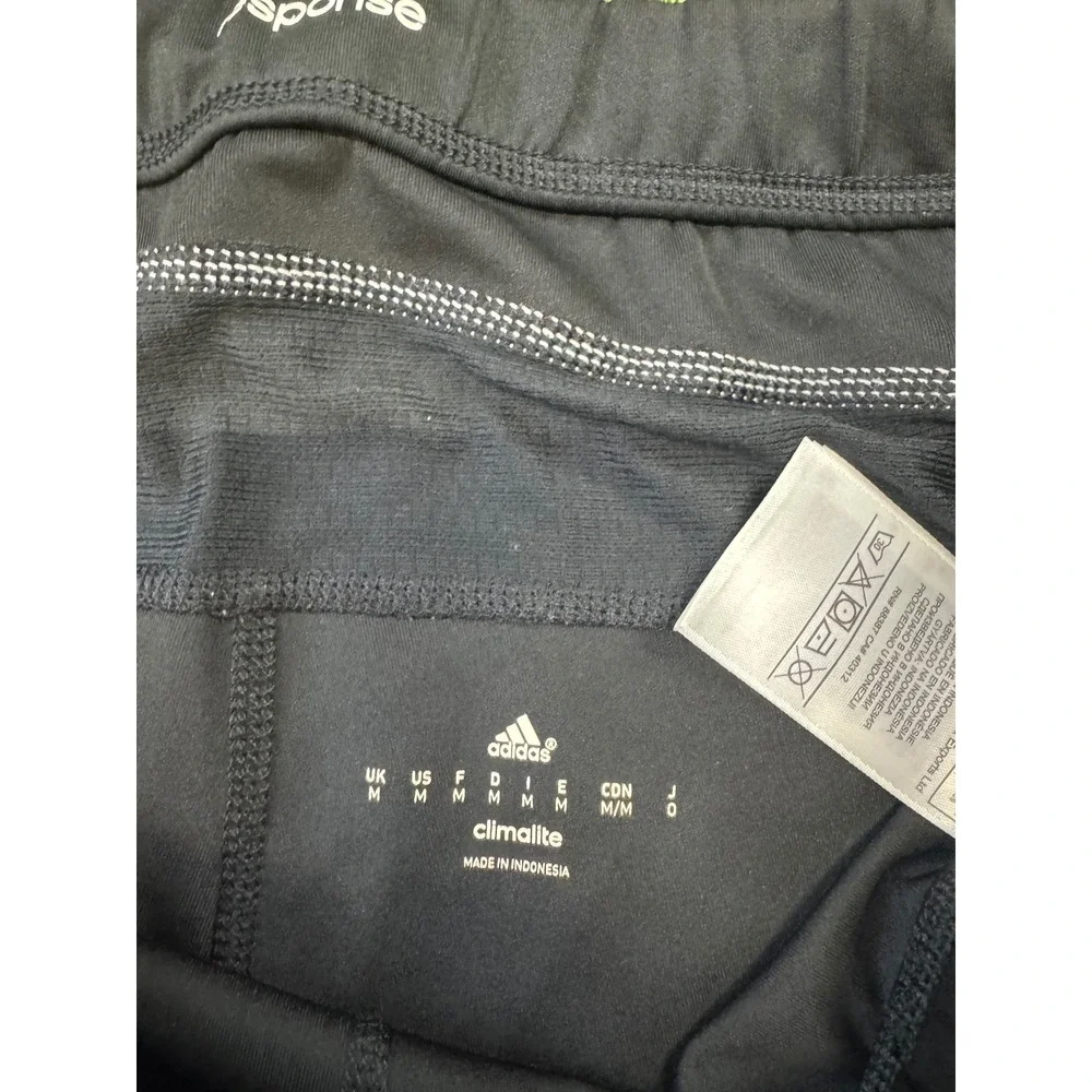 Adidas Response‎ Climalite Track Pants Mens Medium Black White Stripe Joggers